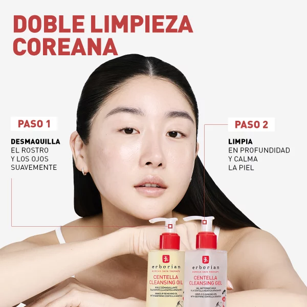 ERBORIAN CENTELLA CLEANSING OIL - ACEITE LIMPIADOR FACIAL 180ml - Imagen 4