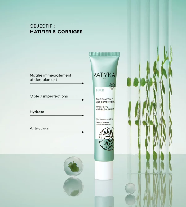 PATYKA PURE FLUIDO MATIFICANTE ANTI-IMPERFECCIONES 40 ml - Imagen 2