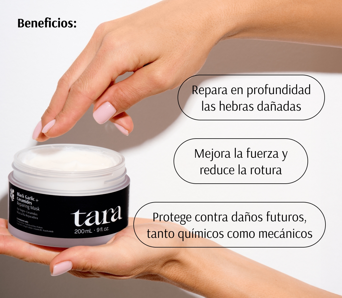 TARA AJO NEGRO + CERAMIDAS MASCARILLA REPARADORA 200ml - Imagen 5