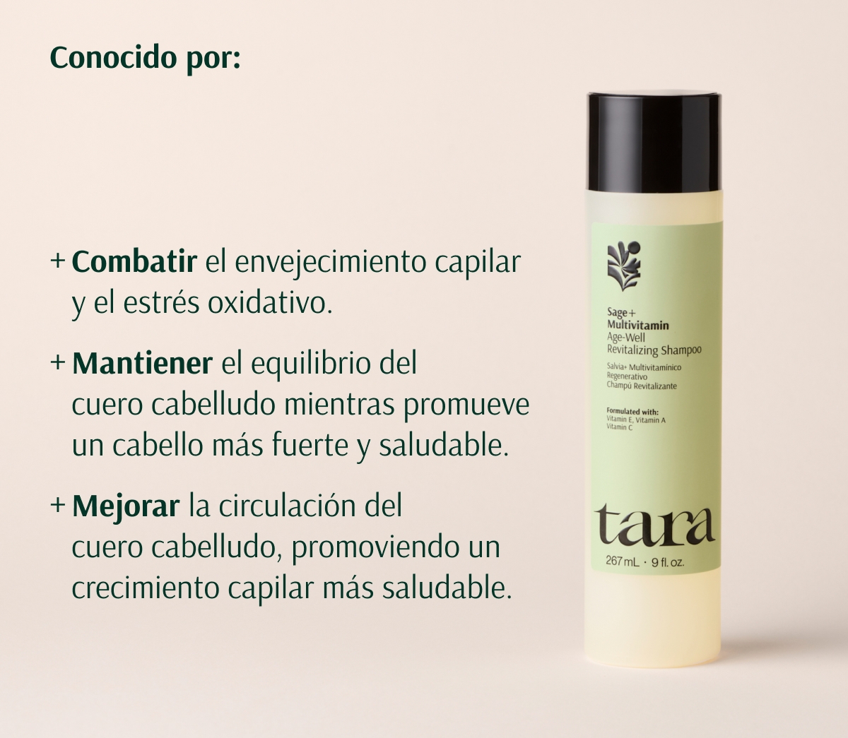 TARA SALVIA + MULTIVITAMINICO CHAMPÚ REVITALIZANTE 267ml - Imagen 7